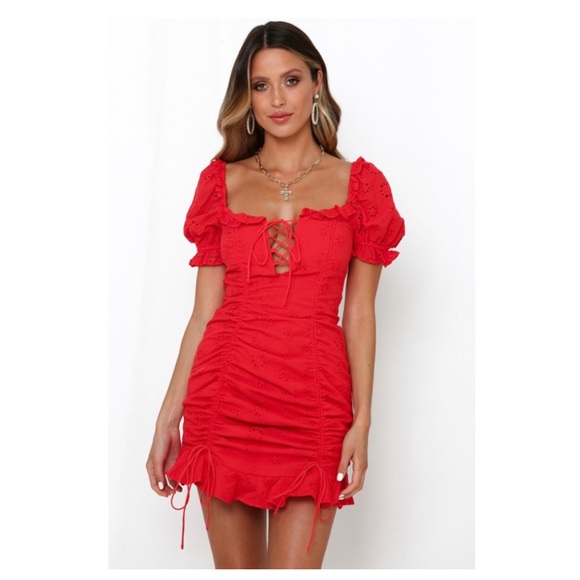 Hello Molly Red Mini Dress - Picture 9 of 10